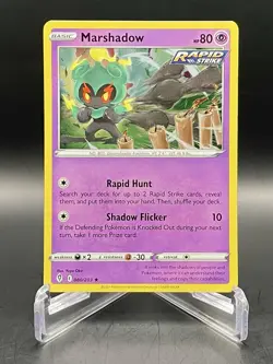 Marshadow 080/203 *SWIRL* Evolving Skies Cosmos Holo Rare Pokemon TCG NM/M - Image 1