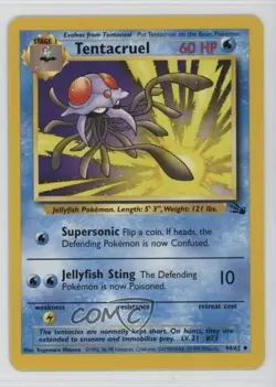 Tentacruel Pokemon Fossil #44 1999 - Image 1