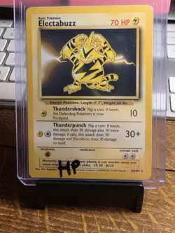 1x Hp Mp 1999 Pokemon Base Set 20/102 Electabuzz - Image 3