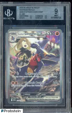 2025 Pokemon DRI EN Special Illustration Rare #232 Cynthia's Garchomp ex BGS 9 - Image 1
