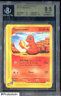 2002 Pokemon-e TCG Expedition Base Set #97 Charmander BGS 9.5 GEM MINT - Image 1