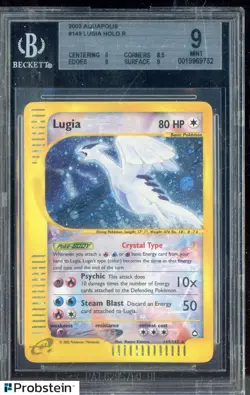 2003 Pokemon Aquapolis #149 Lugia Holo R BGS 9 MINT - Image 1