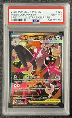 MEGA LOPUNNY EX PSA 10 2025 POKEMON PHANTASMAL FLAMES #128/094 PFL EN SIR 3793 - Image 1