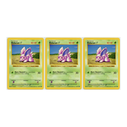 1999 Vintage Pokemon Nidoran Base Set Shadowless Common #55/102 LP Lot of 3 - Image 1