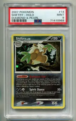2007 POKEMON DIAMOND & PEARL SHIFTRY LV. 48 #14/130 RARE HOLO FOIL PSA 9 A P1 - Image 1