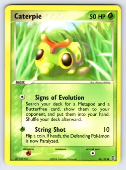 Caterpie 56/112 2004 EX FireRed & LeafGreen Pokemon Card TCG Nintendo - VLP - Image 1