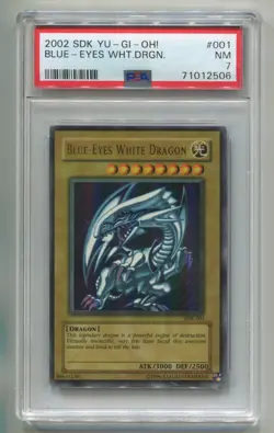 2002 YU-GI-OH KAIBA STARTER DECK BLUE-EYES WHITE DRAGON SDK-001 UR HOLO PSA 7 P1 - Image 1