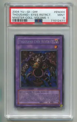 2004 YU-GI-OH MASTER COLLECTION THOUSAND-EYES RESTRICT MC1-EN004 SCR PSA 9 A P1 - Image 1