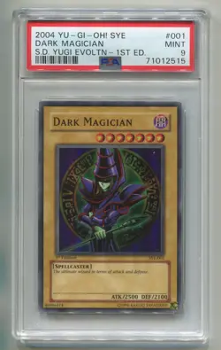 2002 YU-GI-OH YUGI EVOLUTION SD DARK MAGICIAN SYE-001 1ST ED HOLO PSA 9 A P1 - Image 1