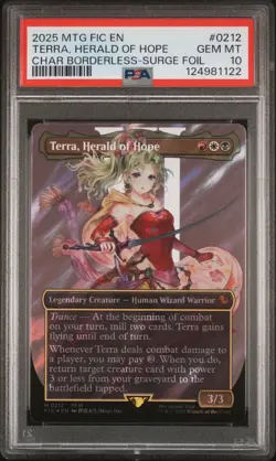 2025 MTG FINAL FANTASY COMMANDER #0212 TERRA, HERALD OF HOPE PSA 10 - Image 1
