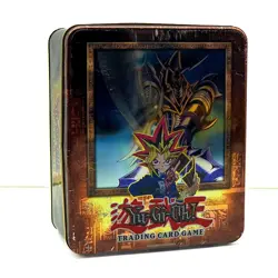 2003 Yu-Gi-Oh Dark Magician Collector Tin Empty Metal Case Konami Vintage - Image 1