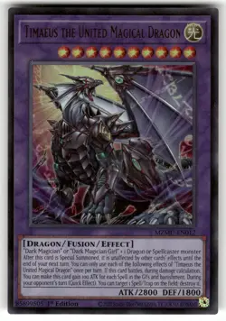 Timaeus The United Magical Dragon MZMU-EN012 Ultra R Maze of Muertos Yu-Gi-Oh NM - Image 1