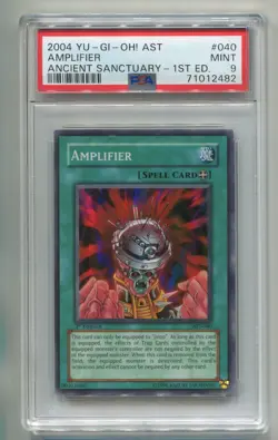 2004 YU-GI-OH ANCIENT SANCTUARY AMPLIFIER AST-040 1ST EDITION SR HOLO PSA 9 B P1 - Image 1