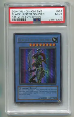 2002 YU-GI-OH YUGI EVO BLACK LUSTER SOLDIER SYE-024 UR HOLO UNLIMITED PSA 9 B P1 - Image 1