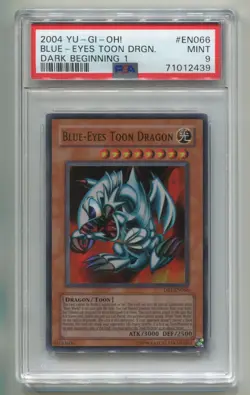 2004 YU-GI-OH DARK BEGINNING 1 BLUE-EYES TOON DRAGON DB1-EN066 HOLO PSA 9 D P1 - Image 1