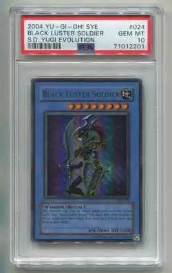 2002 YU-GI-OH YUGI EVO BLACK LUSTER SOLDIER SYE-024 HOLO UNLIMITED PSA 10 A P1 - Image 1