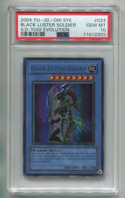2002 YU-GI-OH YUGI EVO BLACK LUSTER SOLDIER SYE-024 HOLO UNLIMITED PSA 10 B P1 - Image 1