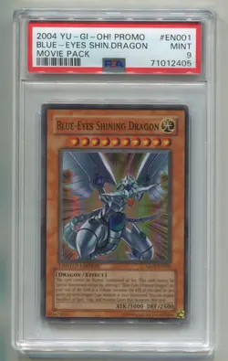 YU-GI-OH MOVIE PACK PROMO BLUE-EYES SHINING DRAGON MOV-EN001 HOLO PSA 9 A P1 - Image 1