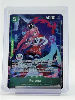 PERONA 2025 ONE PIECE AZURE SEA'S SEVEN SUPER RARE ALT ART OP14-033 Q3423 - Image 1