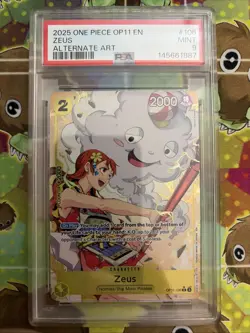 2025 ONE PIECE OP11 EN ZEUS ALTERNATE ART 106 PSA 9 MINT - Image 1