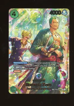 One Piece English PRB02-006 Roronoa Zoro SP Special Alternate Art Rare - Image 1