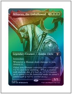 1x Mikaeus, the Unhallowed, Foil, Borderless Art, Commander Masters, MTG NM - Image 1