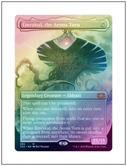 1x Emrakul, the Aeons Torn, Foil, Borderless Art, Double Masters 2022, MTG NM - Image 1