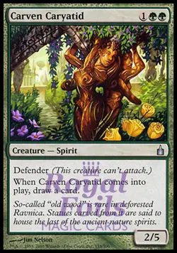 Carven Caryatid 1x FOIL RAV MTG Ravnica Uncommon MINT green - Image 1