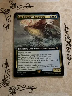 Sin, Unending Cataclysm - 185 - Magic: Final Fantasy MTG - Extended Art Regular - Image 1
