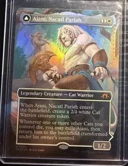 MTG Ajani, Nacatl Pariah (Borderless) Foil Modern Horizons 3 - #442 - NM - Image 1