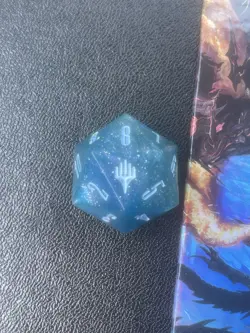 MTG X FINAL FANTASY Crystal Blue Oversized D20 Die Spin Down Life Counter Bundle - Image 2