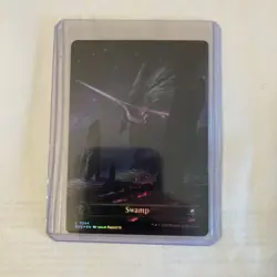 L 0264 Swamp FOIL BORDERLESS Full Art Land Edge of Eternities EOE MTG Card - Image 1