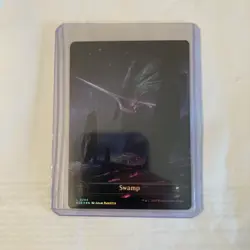 L 0264 Swamp FOIL BORDERLESS Full Art Land Edge of Eternities EOE MTG Card - Image 3