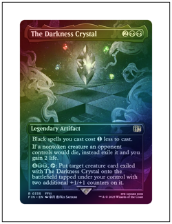 1x The Darkness Crystal, Foil Borderless Art, Final Fantasy, Magic MTG NM - Image 1