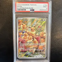 2024 Pokemon Twilight Masquerade 188/167 EEVEE Illustration Rare PSA 9 Mint - Image 1