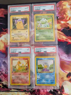 4 Graded Pokemon Cards French Psa 9-10 - Image 1