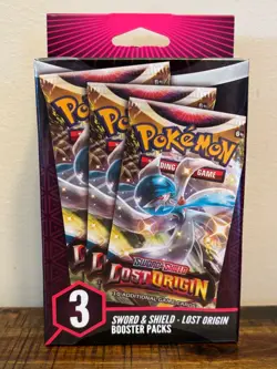 Pokemon TCG : Sword & Shield LOST ORIGIN 3 Booster Hanger Box - Sealed - NEW - Image 1