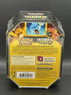 Pokemon TCG S&M Hidden Fates Tin Charizard GX Factory Sealed 820650804816 - Image 2
