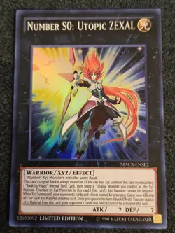 Yugioh Number S0: Utopic ZEXAL MACR-ENSE2 Super Rare Limited Edition VLP - Image 1