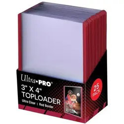 Ultra Pro Toploader Rosso Red bustine protettive proteggi carte Pokemon Yugioh - Image 1