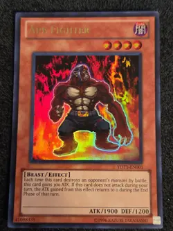 Yugioh Ape Fighter YDT1-EN001 Ultra Rare Video Game Promo LP - Image 1
