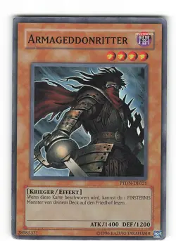 Yugioh ARMAGEDDONRITTER , ptdn-de021 Super Rare deutsch Excellent - Image 1