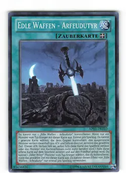 Yugioh EDLE WAFFEN - ARFEUDUTYR , ap03-de010 Super Rare deutsch Near Mint - Image 1