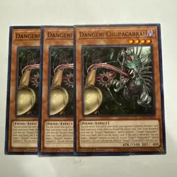 Danger! Chupacabra! x3 (playset) MP25-EN447 Common 1st ED NM Yugioh - Image 1