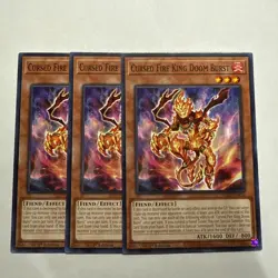 Cursed Fire King Doom Burst x3 (playset) MP25-EN436 Common 1st ED NM Yugioh - Image 1