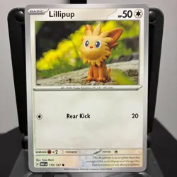 Lillipup - 170/197 - Pokemon Obsidian Flames 2023 - Common Card NM - Image 1