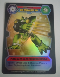 Digimon D-Tector MEGAGARGOMON HOLO FOIL Card 2002 Bandai DT-111 MEGA - Image 1