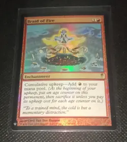 Magic the Gathering Braid of Fire Foil The List Reprints Near Mint - Image 1