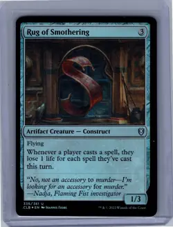 Rug of Smothering 336 Foil Commander Legends: Battle for Baldur's Gate MTG LP - Image 1