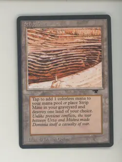 1994 MTG Magic The Gathering Antiquities Strip Mine - Image 1